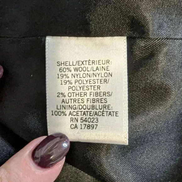 Banana Republic Black/White Tweed Jacket, Size S, Double Breasted - Picture 8 of 8